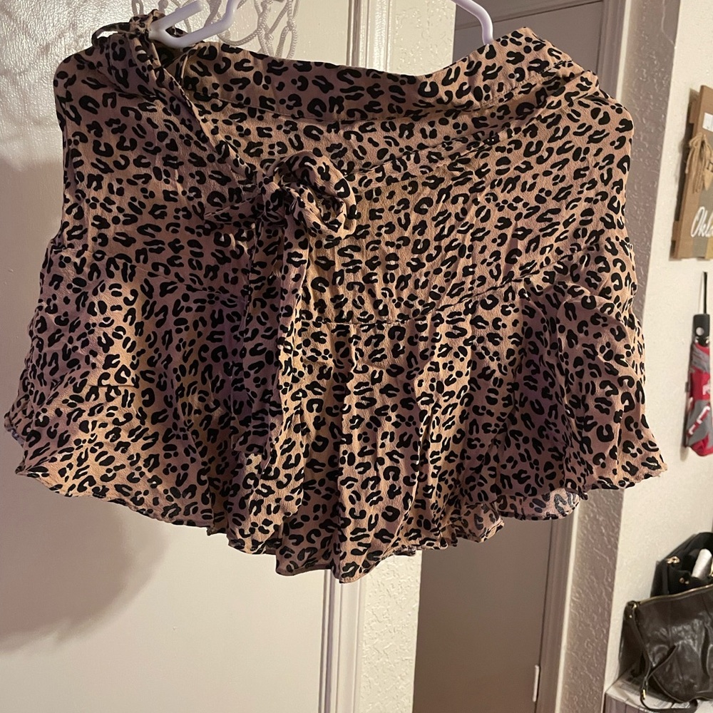 Leopard Print Skort
